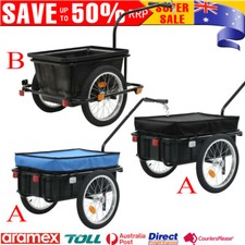 Bike Cargo Trailer Steel Hand Wagon Bicycle Cycling Camping Luggage Tool Carrier