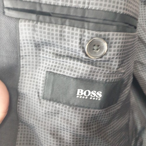 Hugo Boss Guabelo Suit Jacket Mens 44 Regular Chest Black Blazer The Keys11 - Picture 5 of 15