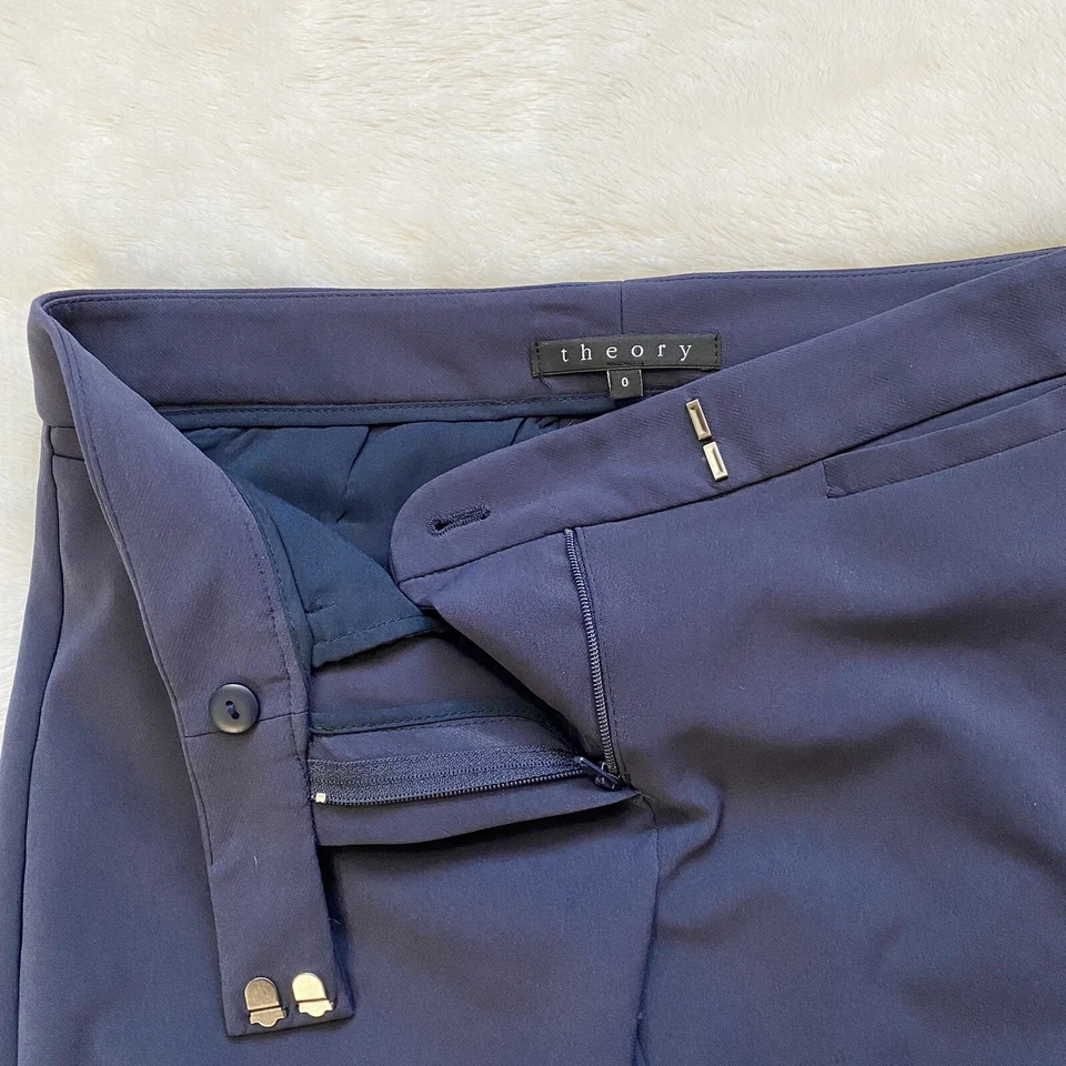 Theory Leska 海军蓝紧身腿正装裤 0 码 工作服 职业办公室 — 第 3/4 张图片