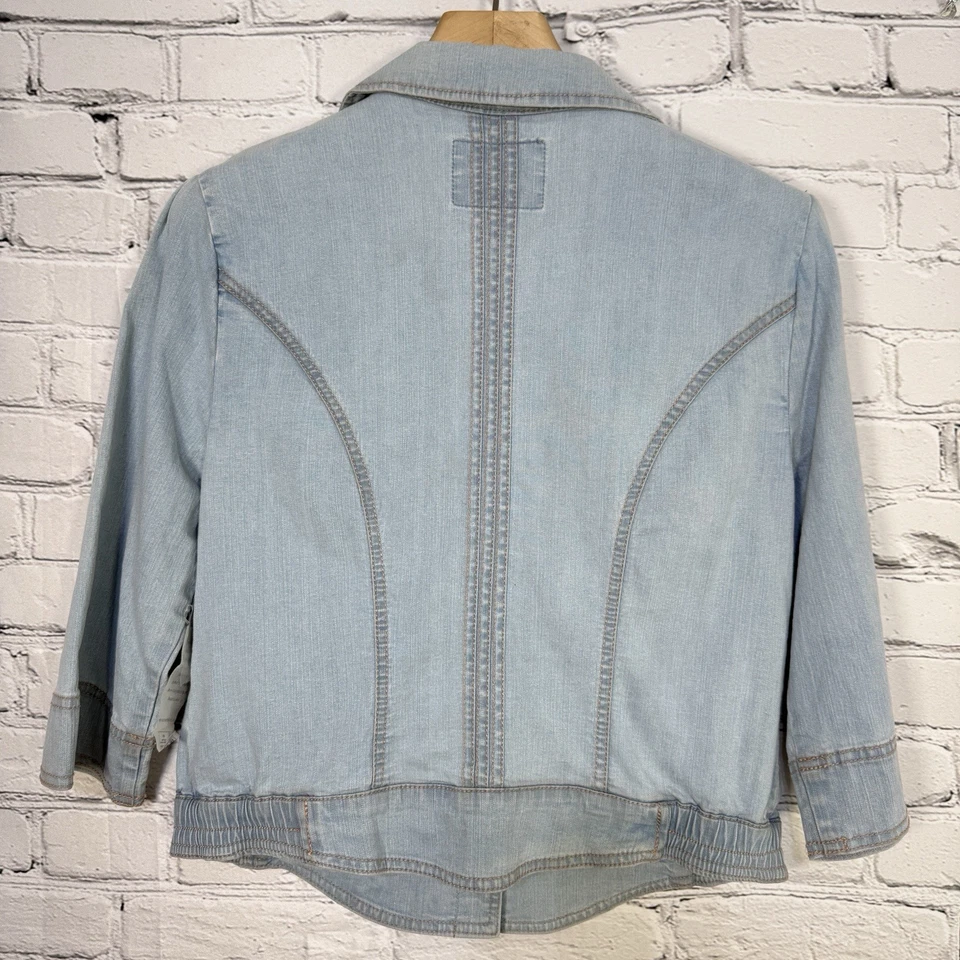 Sanctuary Live Life Womens Kathy Jacket Size M Denim Military SA1011-BBLE 2010 - Image 2 of 4