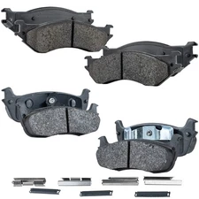 Front and Rear Semi-Metallic Brake Pad Set For 1999-2003 Ford F-150 4WD 7 Lug