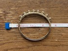 14KYG Turquoise Jade & Pearl Bangle Bracelet 19.86 Grams — photo 9