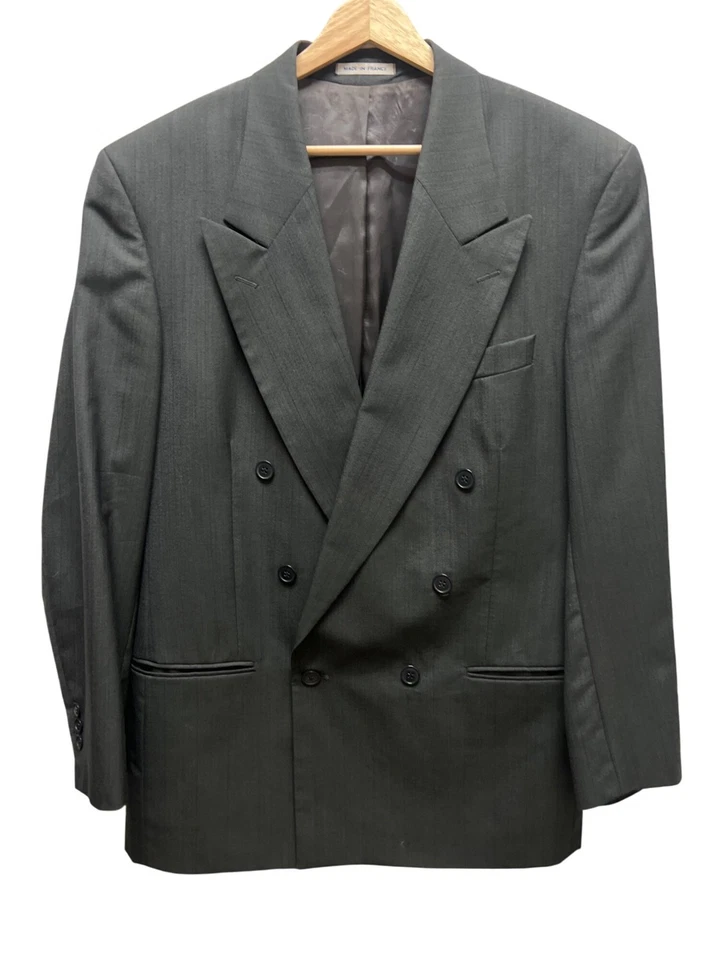 Yves Saint Laurent винтажный 90-х серый шерсти двубортный блейзер - Изображение 2 из 4