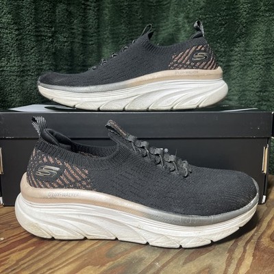 SKECHERS Women's D'Lux Walker Let it Glow Sneakers Shoes Size 7.5 Slip On