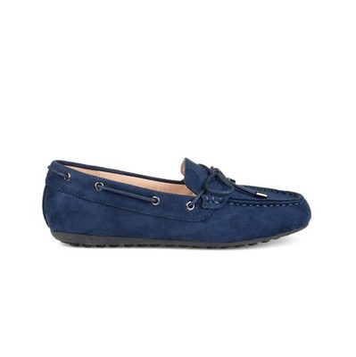 Journee Collection Womens 9 M Navy Blue Thatch Slip On Flats NIB OF6