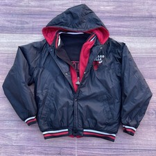 Vintage Genuine Stuff Chicago Bulls Reversible YOUTH XL Puffer Hooded Jacket S-M