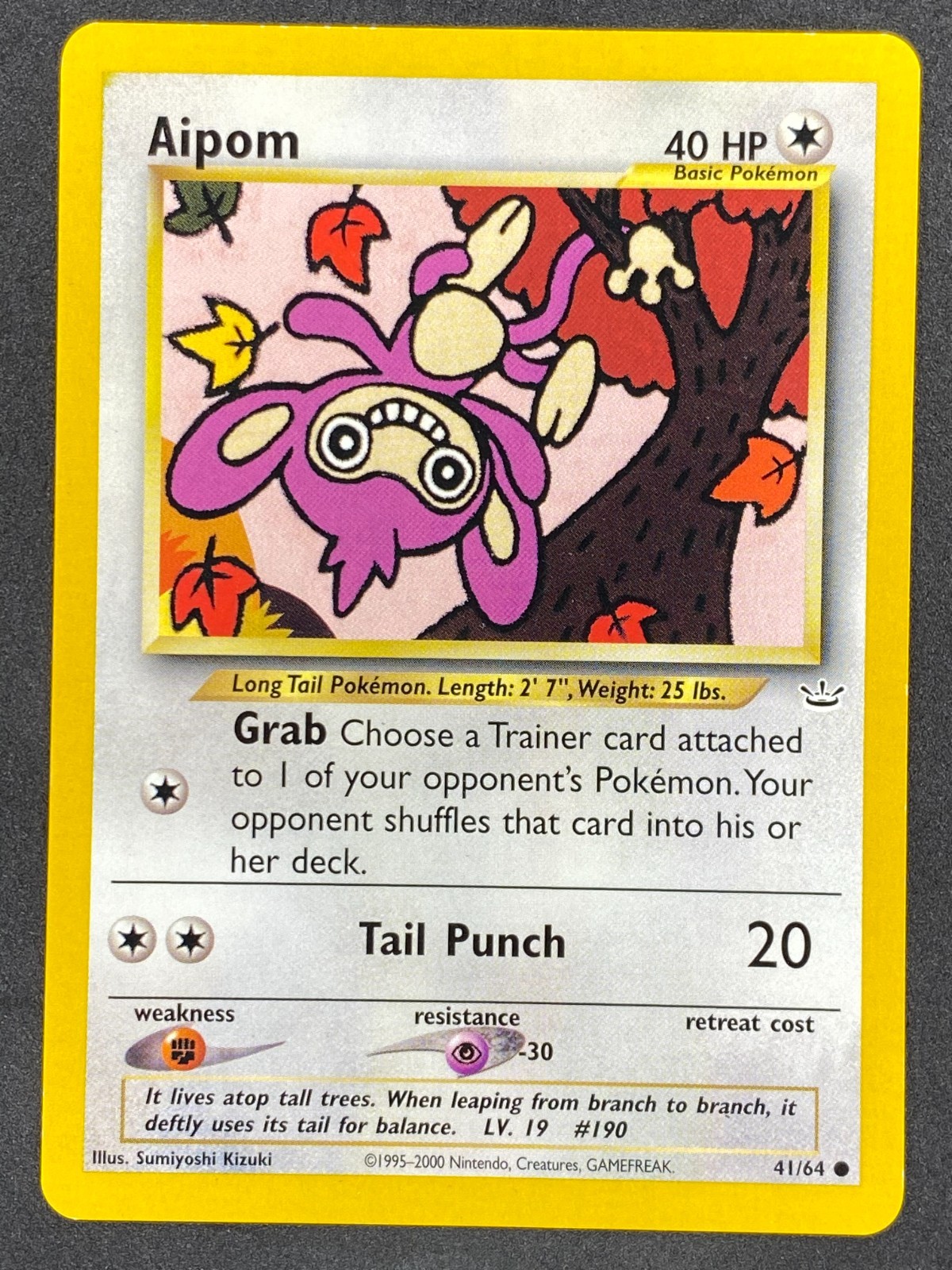 Pokémon Aipom 41/64 N3 Neo Revelation Unlimited LP/NM