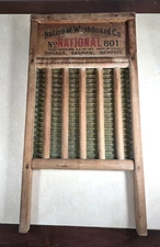 Vintage Washboard National Washboard Co. No. 801 Brass King