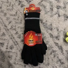 WORXX Heat Holders Mens Black Thermal Gloves W) HeatWeaver Insulation Liner M/L