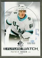 2024-25 Upper Deck SP Authentic Patrik Koch Future Watch #/999 Mammoth RC SP