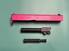 USED GLOCK 19 GEN 4 COMPLETE SLIDE BARREL RECOIL SPRING 9MM *PAINTED PINK*