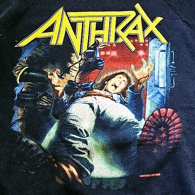 Vintage 80s Anthrax Spreading the Disease Crewneck Sweatshirt Size Large
