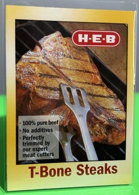 H-E-B Limited Edition Autographed Roger Clemens T-Bone Steaks #9 2 CL RAREFIRE!