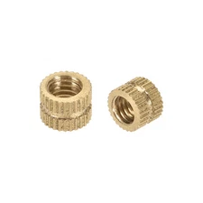 40pcs M6 6mm x 8mm Brass Knurled Threaded Insert Embedment Nuts