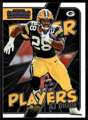 2022 Panini Contenders Power Players AJ Dillon #PWR-AJD Green Bay Packers