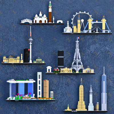 LEGO Architecture Skyline & Monumente Wandhalterung - Wandbefestigung oder Skadis