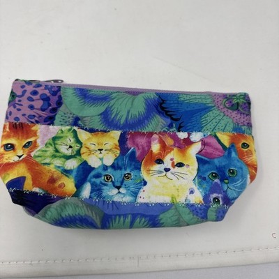 UNBRANDED KITTY CAT TRAVEL POUCH BAG COSMETIC KITTENS COLORFUL HANDMADE