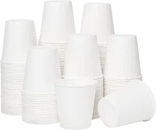 100 Pack 3oz Disposable Bathroom Paper Cups for Mouthwash Coffee Party Use