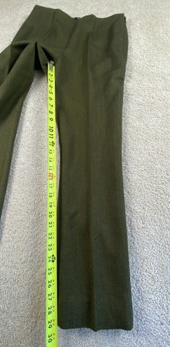 Carlisle Dress Pants Women 6 Green Tweed Wool Blend Straight Lined Career - Picture 9 of 13