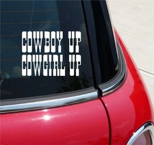COWBOY COWGIRL UP SET RODEO RANCH GRAPHIC DECAL STICKER ART CAR WALL DECOR