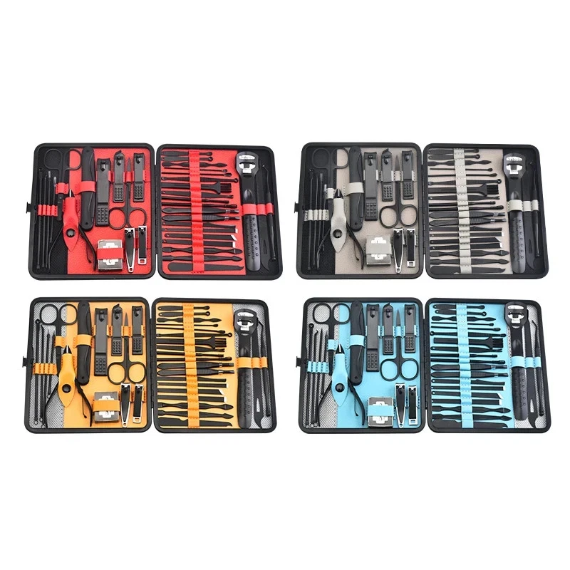 36 Pcs Professional Manicure Set Pedicure Grooming Kit Includes Scissors Files - Image 2 of 4