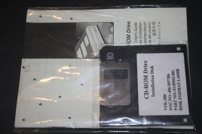 CD-ROM Drive Diskette Handbuch Vintage Retro 1980er 90er Jahre sealed OVP NEU