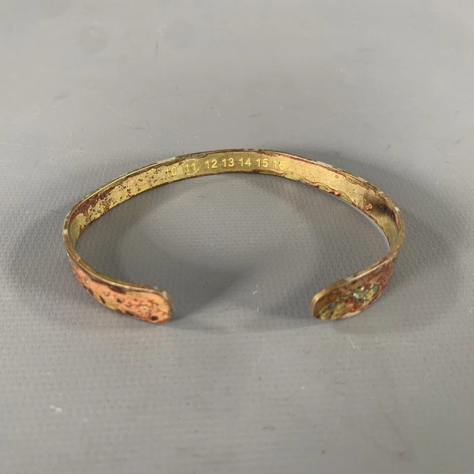 MAISON MARGIELA Bracelet Manchette En Métal Bruni En Laiton - Photo 2/4