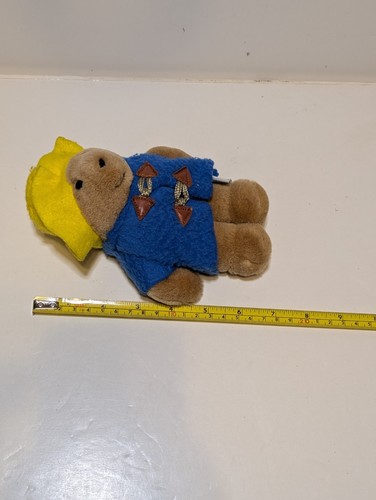 Eden Toys Brown Plush Paddington Bear Blue Coat Yellow Hat Teddy Bear 7" B2 - Picture 5 of 5