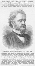LT-GEN. GEORGE THOMAS FIELD Crimean War Soldier - Antique Print 1889