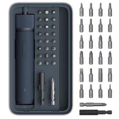 HOTO 3.6V Electric Screwdriver Tool Kit, Rechargeable, Magnetic Case Lid, 3