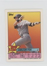 1989 Topps Super Star Sticker Back Cards Peeled Carlton Fisk #23 HOF 00ah