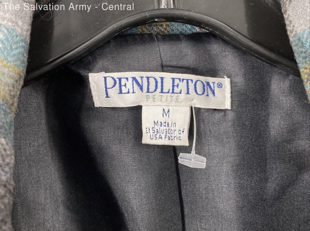 Pendleton Womens Multicolor Plaid Collared Pocket… - image 7