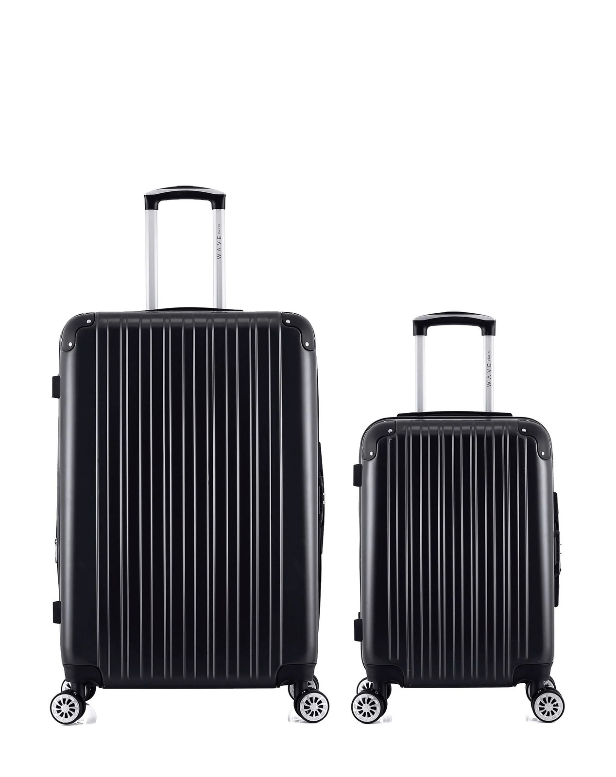 WAVE PARIS DENALI ensemble de 2 valises grand format et cabine rigides noires