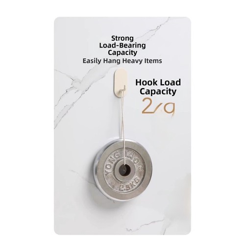 Wytrzymałe żelazne haczyki ścienne Lepki tył Nie wymaga wiercenia w łazience - Zdjęcie 16 z 24