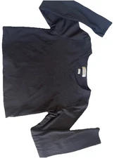 Aritzia Black Babaton Contour Cropped Long Sleeve Size m