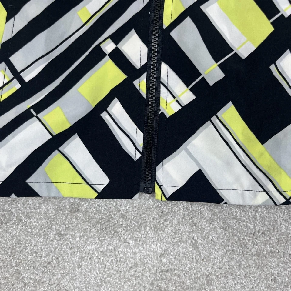 Jaqueta Zenergy by Chico's Feminina 2 Grande Preta Limão Geométrica Zíper Completo Elástico - Imagem 3 de 4