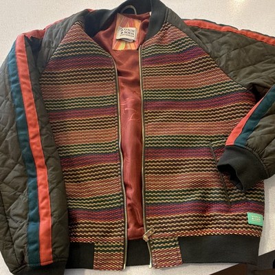 Scotch & Soda Men s Bomber Jacket M Regular Multicolor/Black Striped Full Zip
