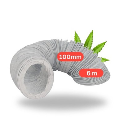 Abluft Schlauch 100mm 6m für Grow Box Schrank Zelt Grower Zubehör Boxen Zuluft