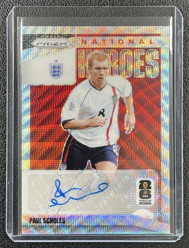 PAUL SCHOLES 2026 PANINI PRIZM WORLD CUP #NH-PS NATIONAL HEROES WAVE AUTO