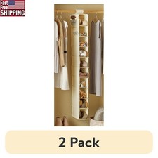 10-Shelf Canvas Hanging Closet Organizer Foldable Over-the-Door Storage Solution