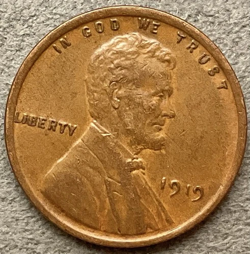 1919 p Lincoln Wheat Cent - [XF/EF] Extremely Fine - High Grade ~ B550