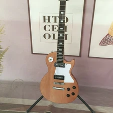 Unbranded Natural Solid Body Electric Guitar HH Pickup Chrome Hardware US Stock