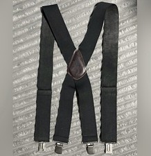 Bretelle vintage Browning in pelle marrone e nero made in USA taglia XXL