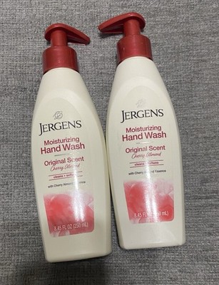2 BTLS..JERGENS MOISTURIZING HAND WASH ORIGINAL SCENT CHERRY ALMOND 8.45oz Each