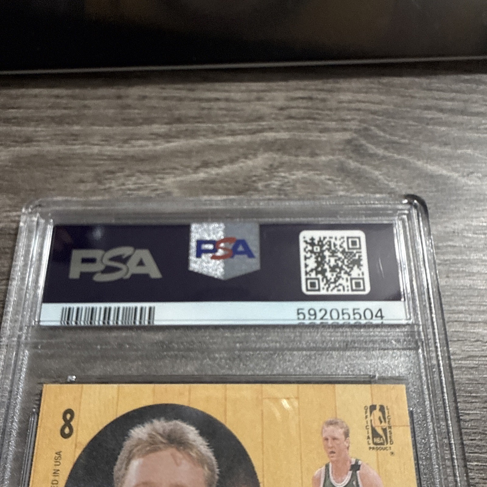 1991 Fleer Larry Bird #8 PSA 8 NM-MT Boston Celtics Hall of Fame Vintage Card view 8