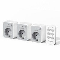 Funksteckdosen Mit Fernbedienung 30,5M Reichweite 3 StüCk Grau Smart Home