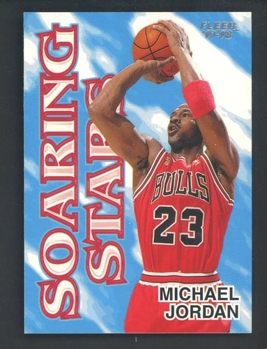 1997-98 Fleer Soaring Stars #9 Michael Jordan Chicago Bulls HOF