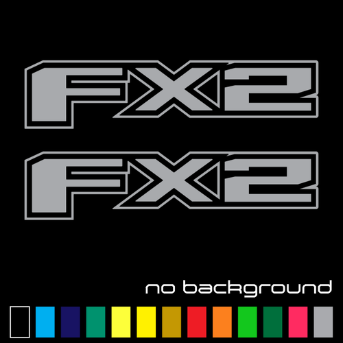 2x FX2 Sticker Vinyl Decal - Truck Off Road Bed Side F150 F250 Offroad 4x2 Car - Picture 16 of 17
