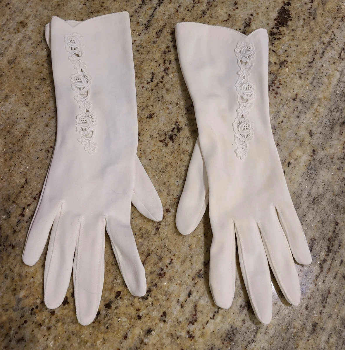 Vintage Size M L White Formal Stretch 10.5