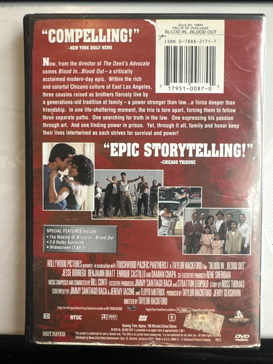 Blood In Blood Out (DVD - Director's Cut Edition - Rare) OOP